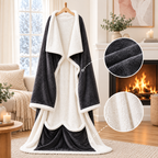 Wearable Heated Blanket with Sleeves