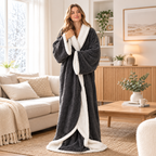 Wearable Heated Blanket with Sleeves
